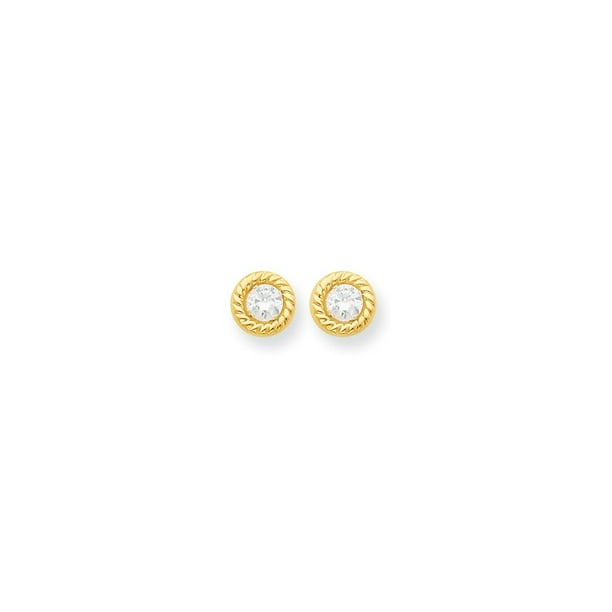 14K Yellow Gold 6mm Square CZ Post Earrings Solid 6 mm 6 mm Stud Earrings Jewelry 14K Yellow Gold 6mm Square CZ Post Earrings Solid 6 mm 6 mm Stud Earrings Jewelry